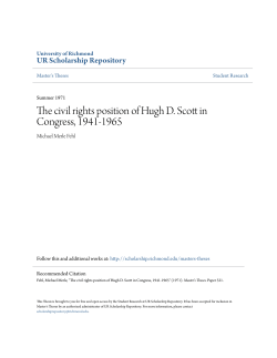 The civil rights position of Hugh D. Scott in Congress, 1941-1965