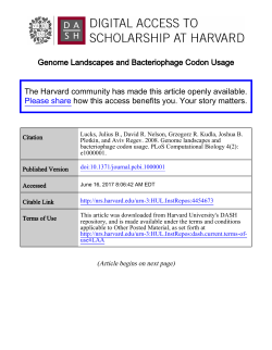 Genome Landscapes and Bacteriophage Codon Usage The