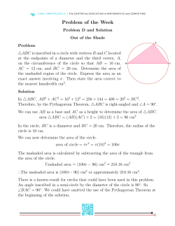 Problem of the Week - Sino Canada School