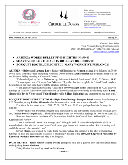 arienza works bullet five-eighths in :59.40 • suave