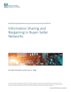 Information Sharing and Bargaining in Buyer