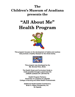 “All About Me” Health Program