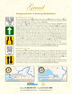 Driving instructions to Grand Isla Navidad Resort