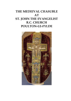 the medieval chasuble at st. john the