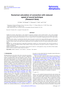 Numerical calculation of convection with reduced speed of sound