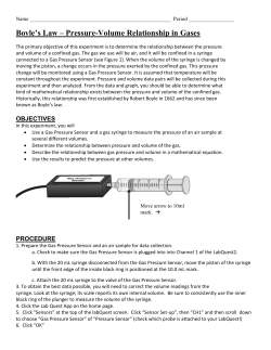 Boyle`s Law: Pressure-Volume Relationship in Gases