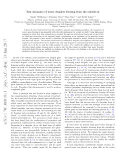 Fast dynamics of water droplets freezing from the outside-in