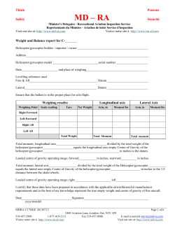 Helicopter/Gyrocopter Weight and balance report form, C17HG