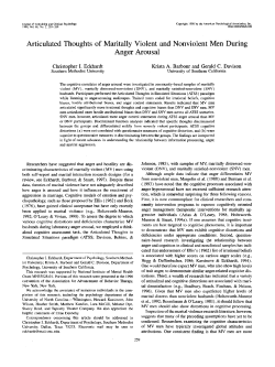 Articulated Thoughts of Maritally Violent and Nonviolent Men During