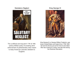 Salutatory Neglect King George III