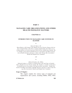 part 3 managed care organizations and other health insurance matters