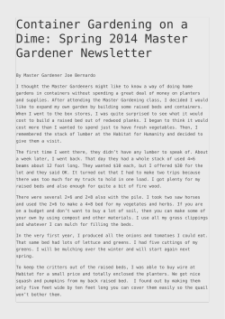Container Gardening on a Dime: Spring 2014 Master Gardener