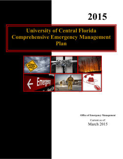 Emergency Management Plan - UCF Emergency Management
