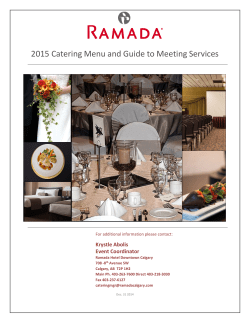 2015 Ramada Hotel Catering and Meeting Services