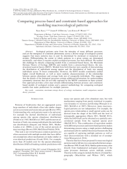 Comparing process‐based and constraint‐based approaches for