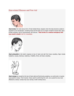 Heat-related Illnesses and First Aid