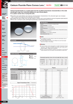 Calsium Fluoride Plano Convex Lens