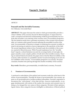 Foucault and the Invisible Economy