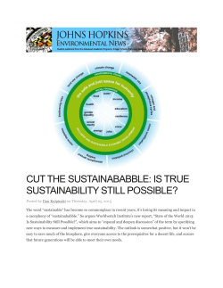 cut the sustainababble: is true sustainability still possible?