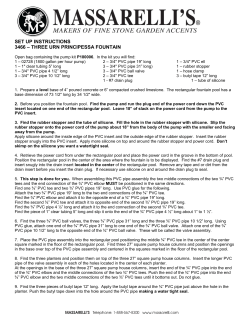 Fountain Set Up Instructions