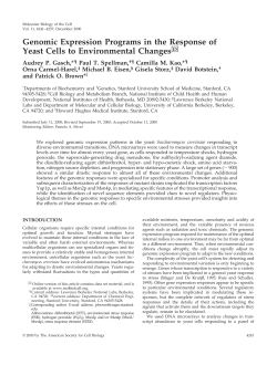 Genomic Expression Programs in the Response of Yeast Cells to