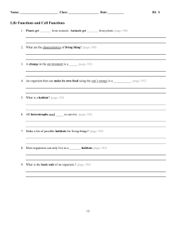 ExamView - 20140107 Life and Organelle Funtions Test SG.tst