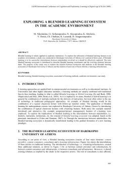 exploring a blended learning ecosystem in the academic environment
