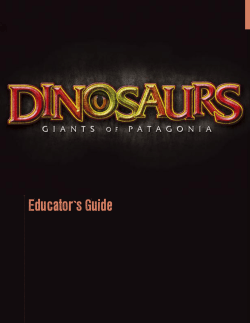Dinosaurs 3D Educator`s Guide