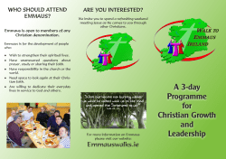A 3-day Programme for Christian Growth and Leadership