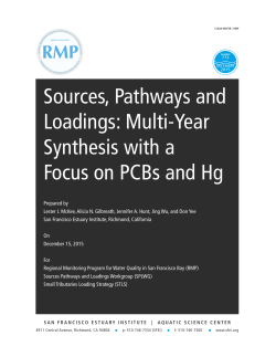 Multi-Year Synthesis with a Focus on PCBs and Hg
