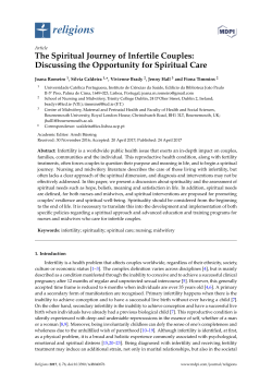 The Spiritual Journey of Infertile Couples: Discussing the