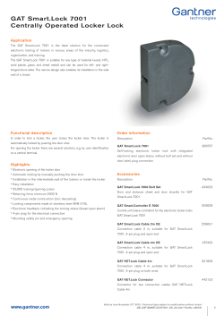 GAT Smart.Lock 7001 Centrally Operated Locker Lock