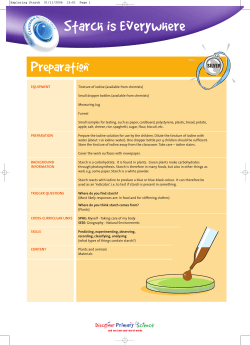 Starch is Everywhere - Discover Primary Science