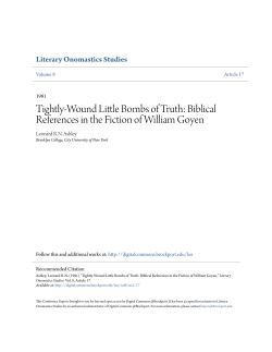 Tightly-Wound Little Bombs of Truth: Biblical References in the