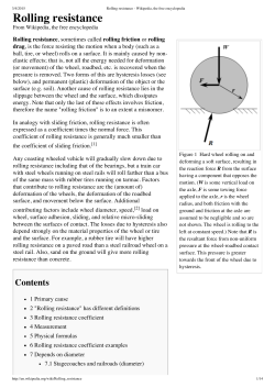 Rolling resistance