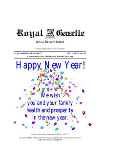 December 30, 2000 - PrinceEdwardIsland.ca