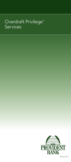 Overdraft PrivilegeSM Services