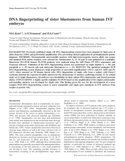 DNA fingerprinting of sister blastomeres from human IVF embryos