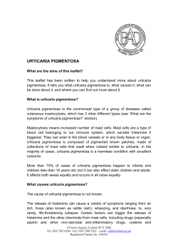 Urticaria pigmentosa - British Association of Dermatologists