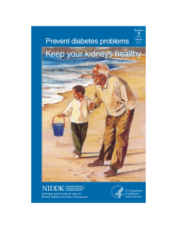 Prevent diabetes problems: Keep your kidneys healthy