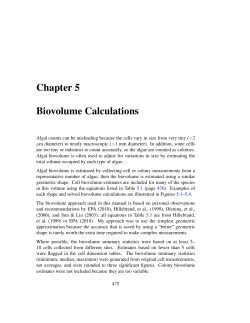 Chapter 5 Biovolume Calculations