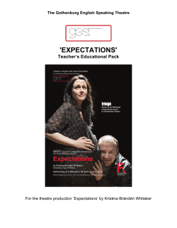 expectations - Gothenburg English Studio Theatre