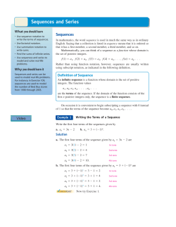 Sequences and Series