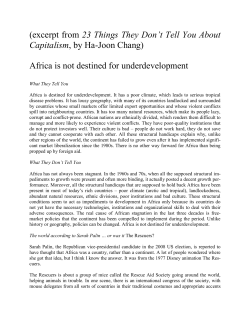 Africa is not destined for underdevelopment