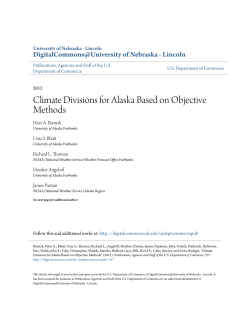 Climate Divisions for Alaska Based on Objective Methods