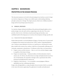 chapter 2 background: prototypes in the design process