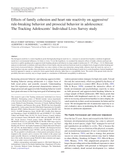 Effects of family cohesion and heart rate reactivity on aggressive