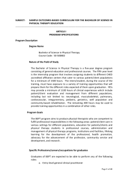 subject: sample outcomes-based curriculum for the bachelor