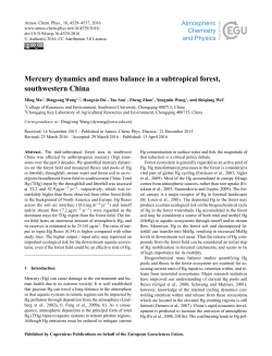 Mercury dynamics and mass balance in a subtropical forest