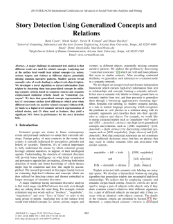 Story Detection Using Generalized Concepts and